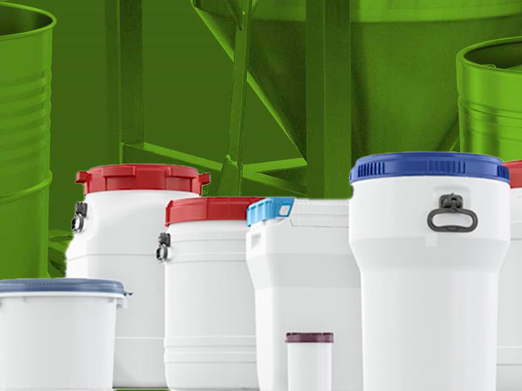 a group of open-headed containers by CurTec, distributed by AI Container
