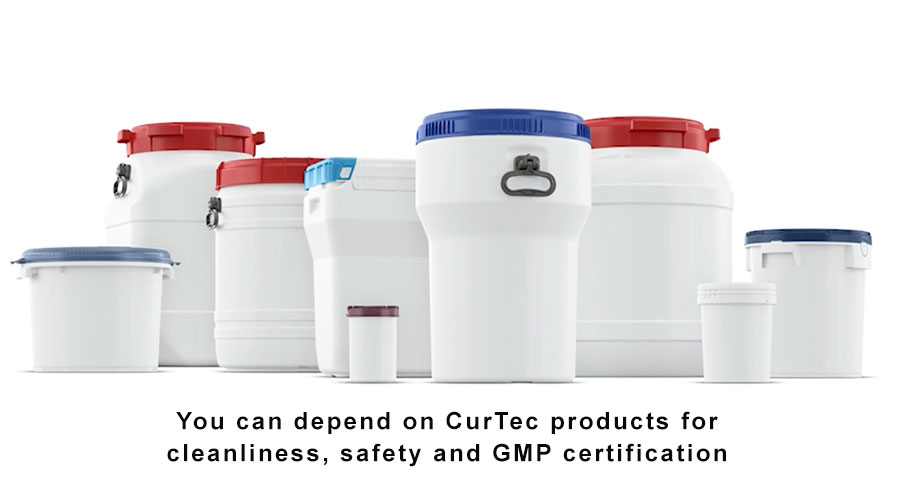 CurTec Open-headed Containers for industrial applications like pharma and specialty chemicals